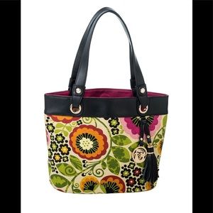 Spartina 449 Green Port Passage Linen & Leather Day Tote